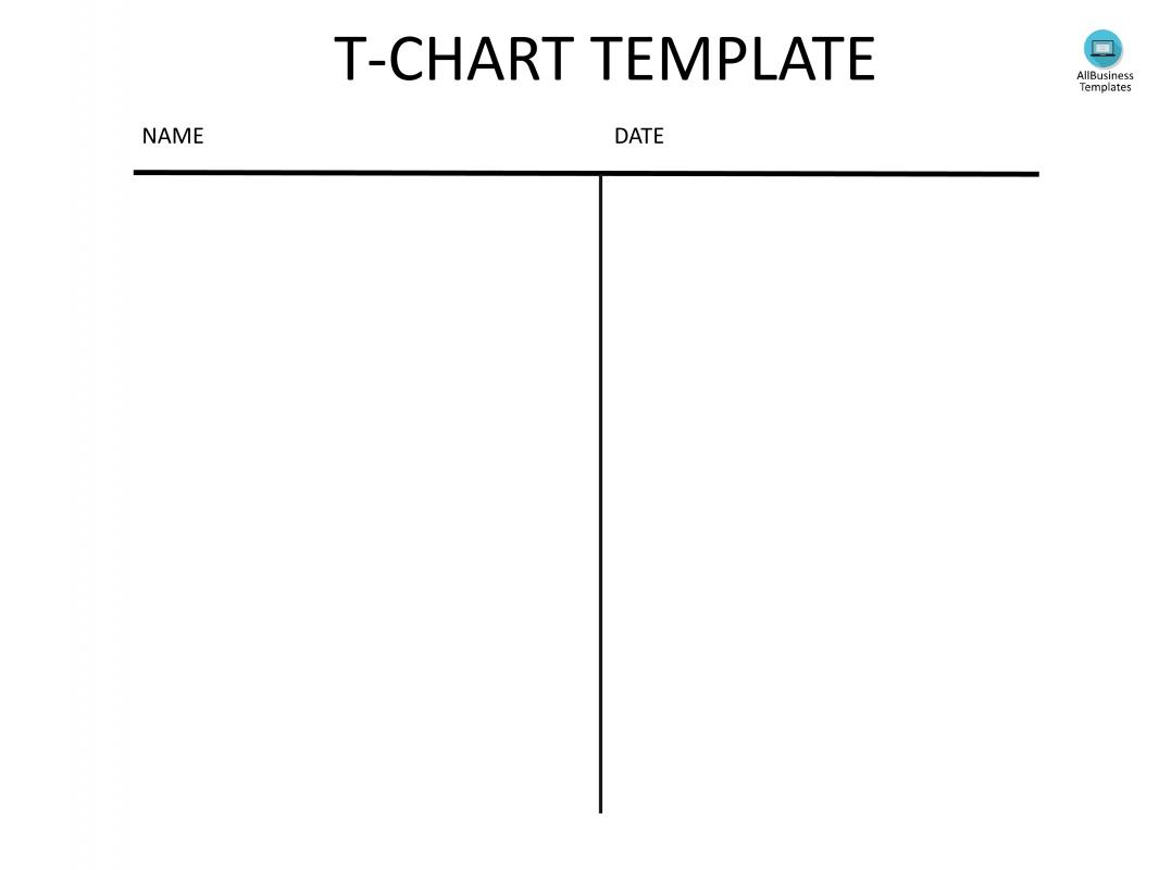 Printable T Chart Template Example Printable T Chart Template Example