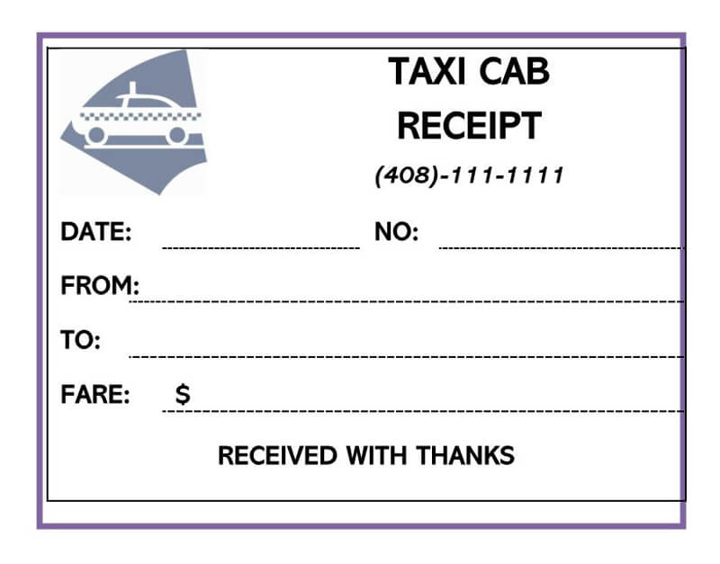 Printable Taxi Receipt Template Printable Taxi Receipt Template