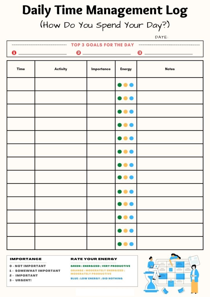 Printable Time Management Worksheet Template Printable Time Management Worksheet Template
