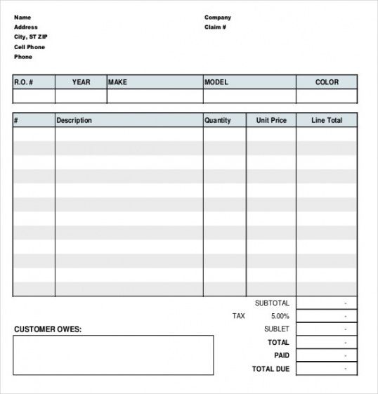 Printable Tire Receipt Template Sample Printable Tire Receipt Template Sample