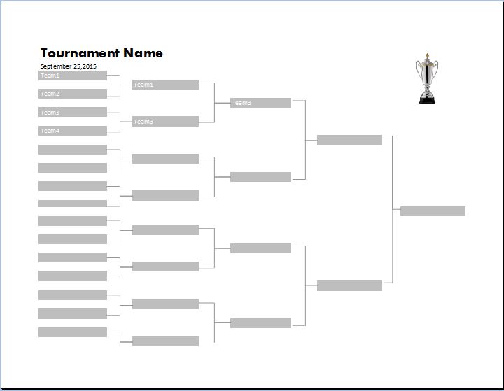 Printable Tournament Chart Template Sample Printable Tournament Chart Template Sample