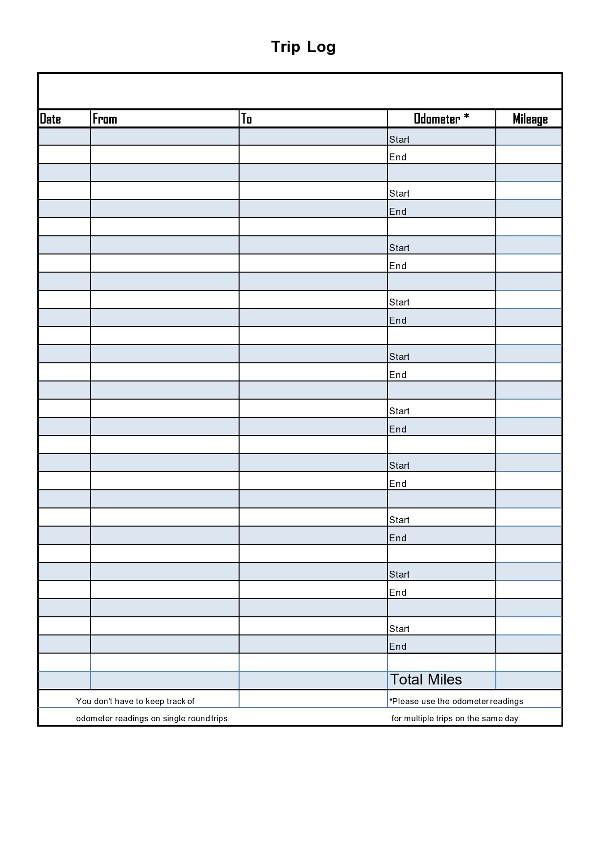 Printable Travel Log Template Example Printable Travel Log Template Example