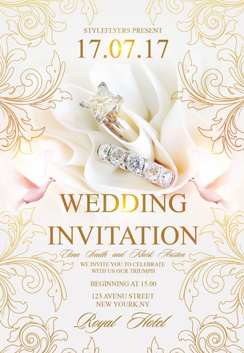 Printable Wedding Invitation Flyer Template Sample Printable Wedding Invitation Flyer Template Sample