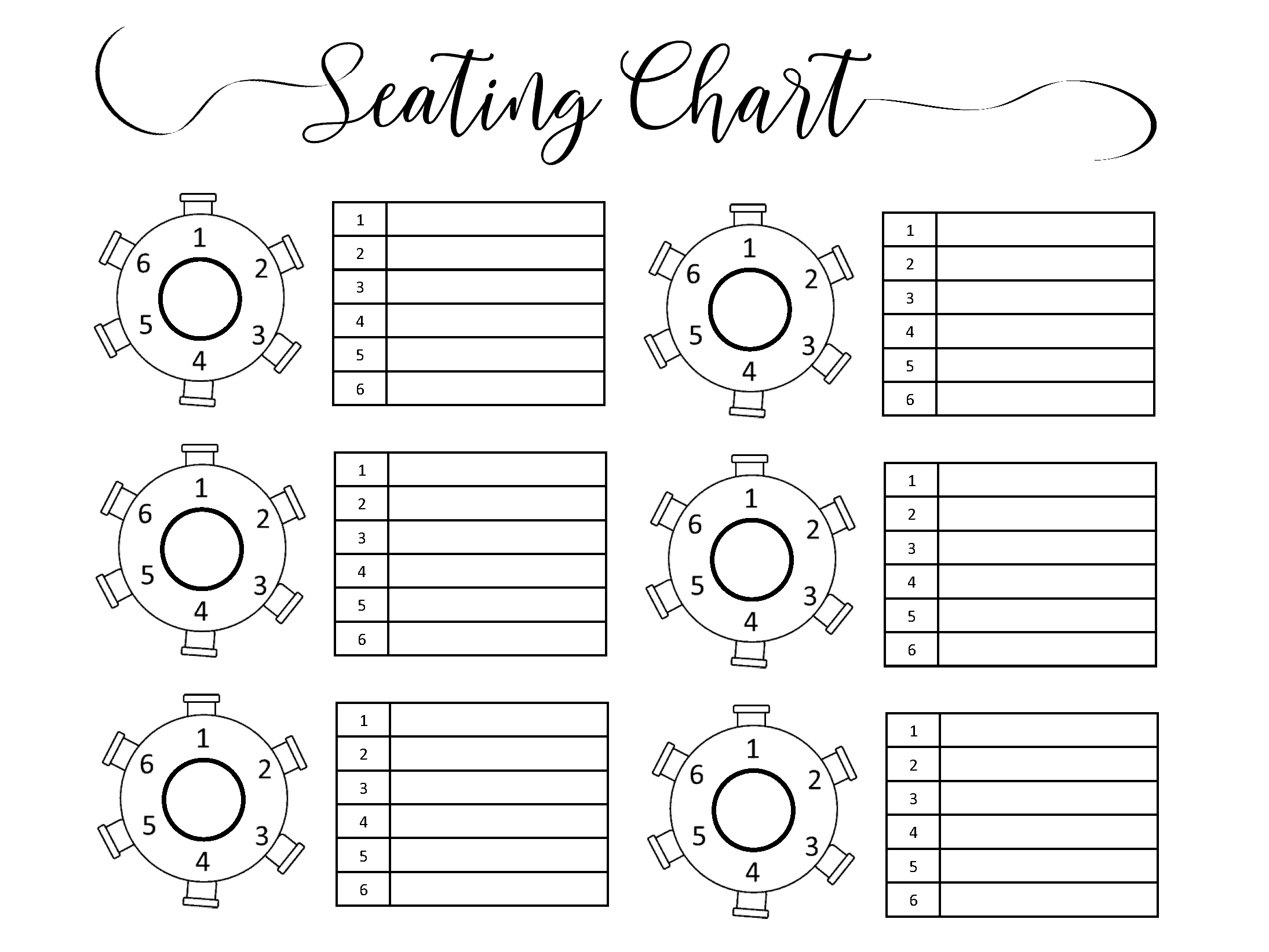 Printable Wedding Seating List Template Sample Printable Wedding Seating List Template Sample