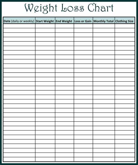 Printable Weight Loss Log Template Example Printable Weight Loss Log Template Example