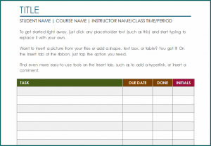 Project List Template