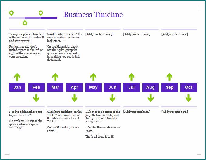 Project Timeline Template Word
