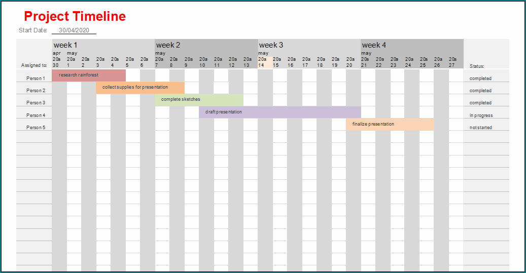 Project Timeline Template