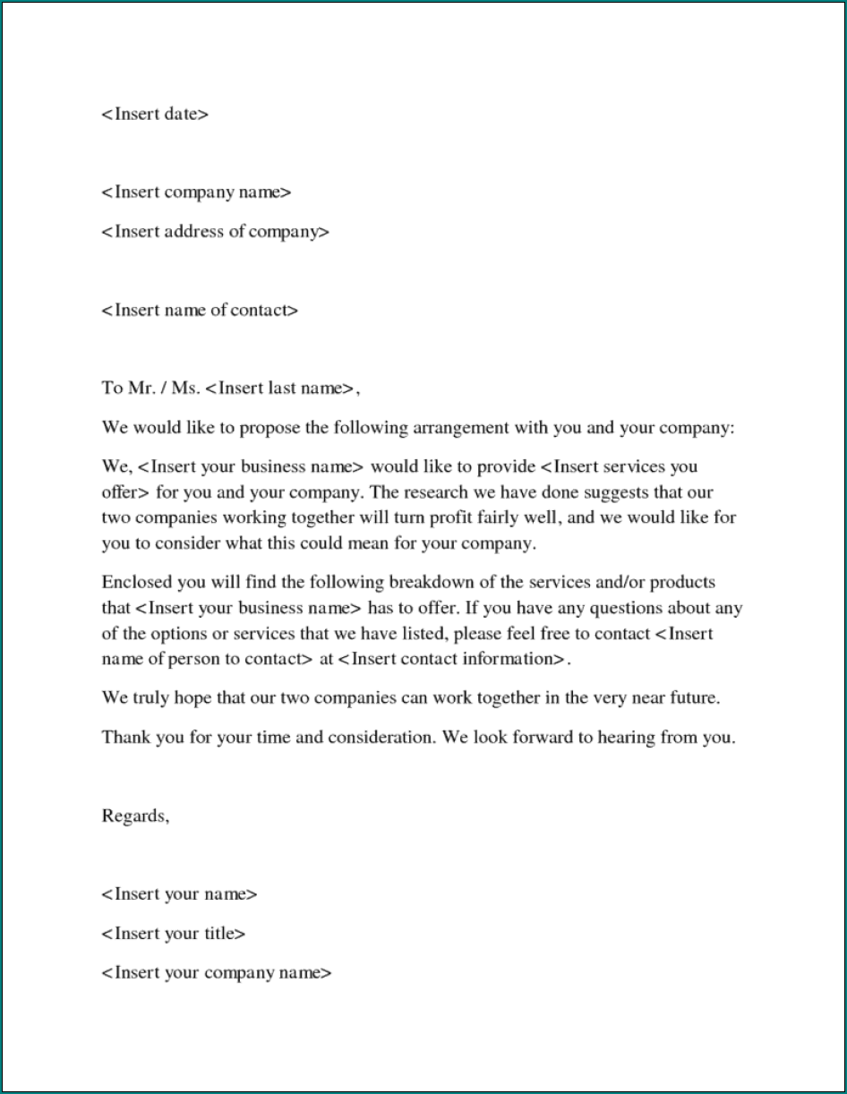 Proposal Letter Example
