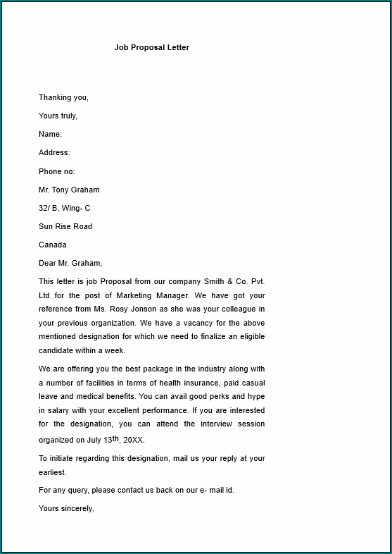 Proposal Letter