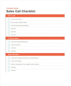 Sales Call Log Excel Template