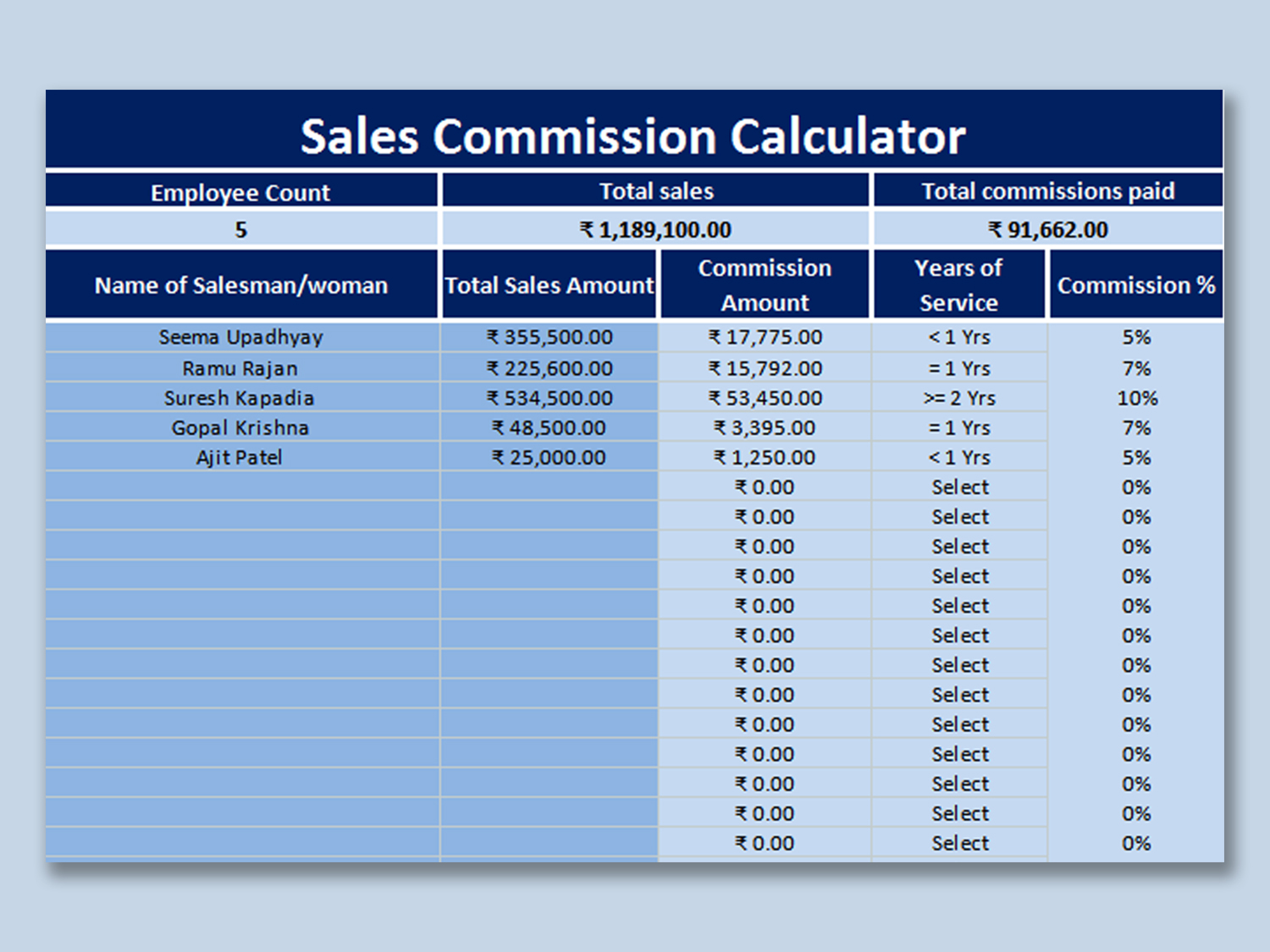 Sales Commission And Costing Calculator Template Sample Sales Commission And Costing Calculator Template Sample