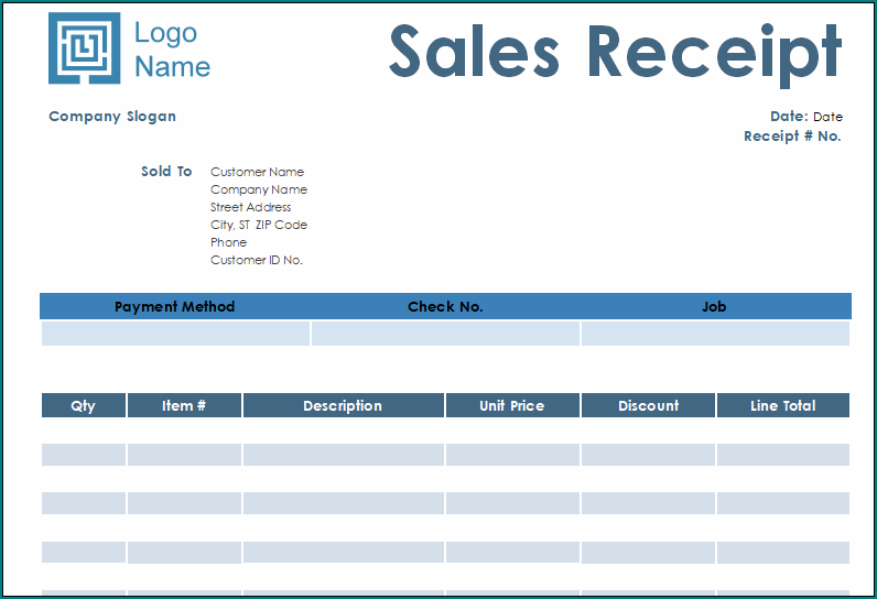 Sales Receipt Template