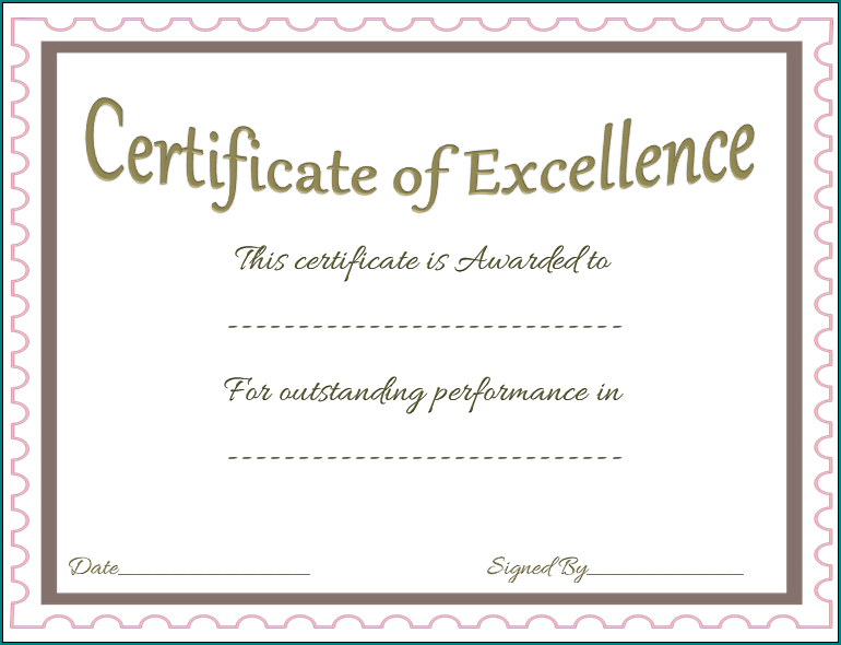 Sample of Award Certificate Template