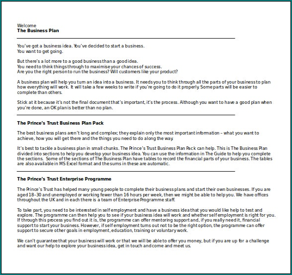 Sample of Best Business Plan Template