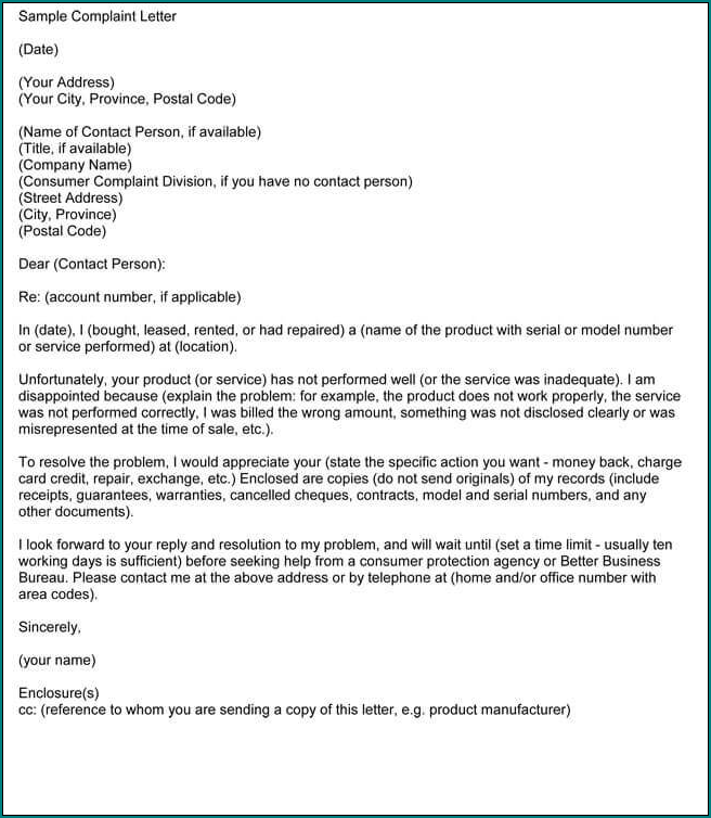 Sample of Business Letter Layout