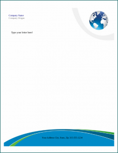 Sample of Business Letterhead Template Word