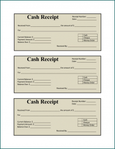 Sample of Cash Receipt Template
