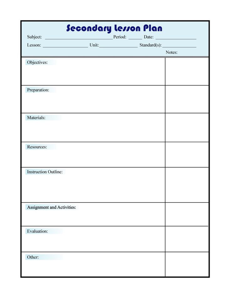 Sample of Daily Lesson Planner Template Sample of Daily Lesson Planner Template