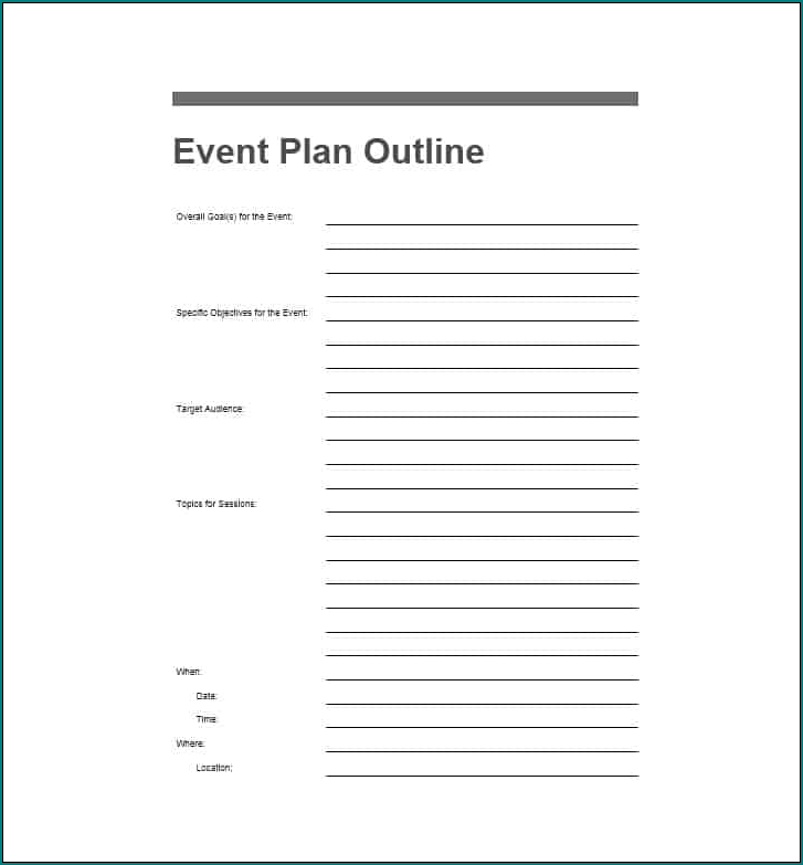 Sample of Event Planning Template