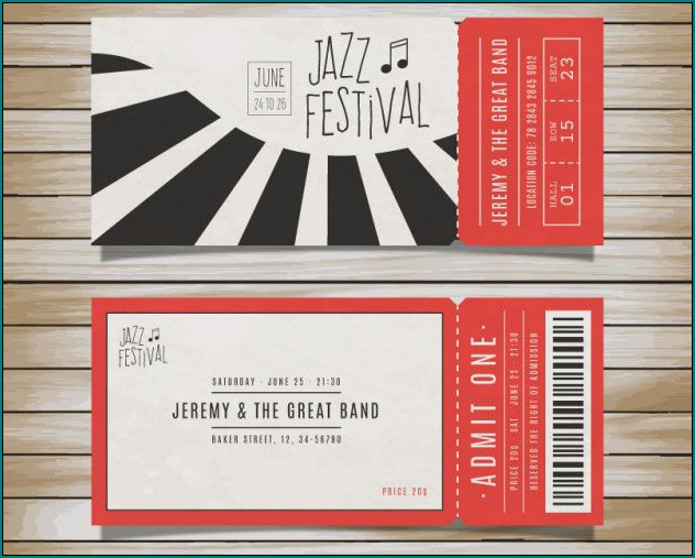 Sample of Event Ticket Template