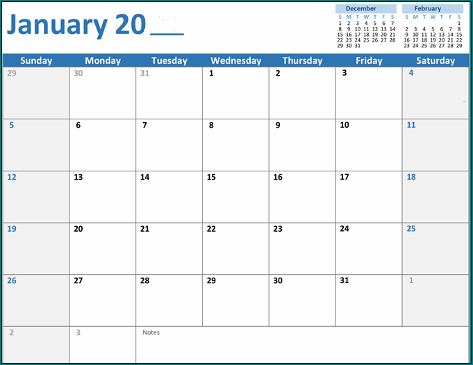 Sample of Excel Monthly Work Schedule Template