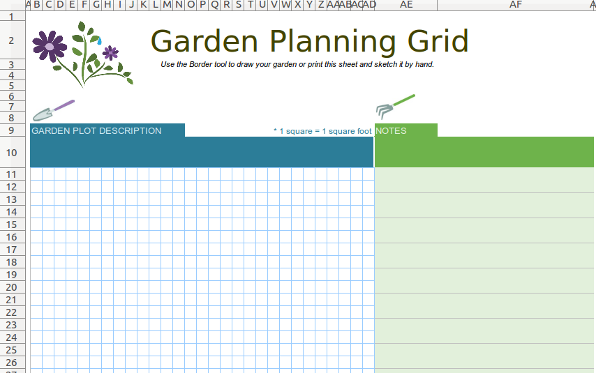 Sample of Garden Planning Template Sample of Garden Planning Template