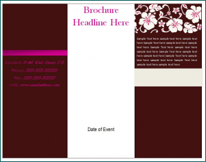 Sample of Leaflet Template Word