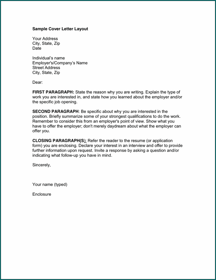 Sample of Letter Layout