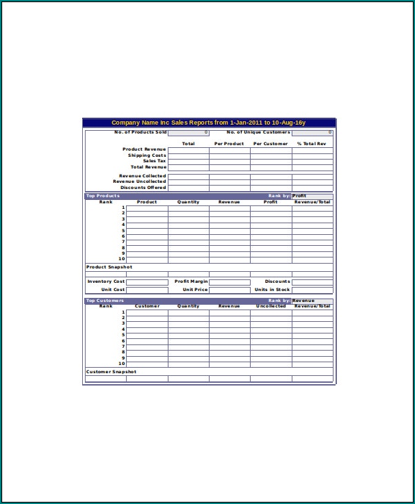 Sample of Painter Receipt Template