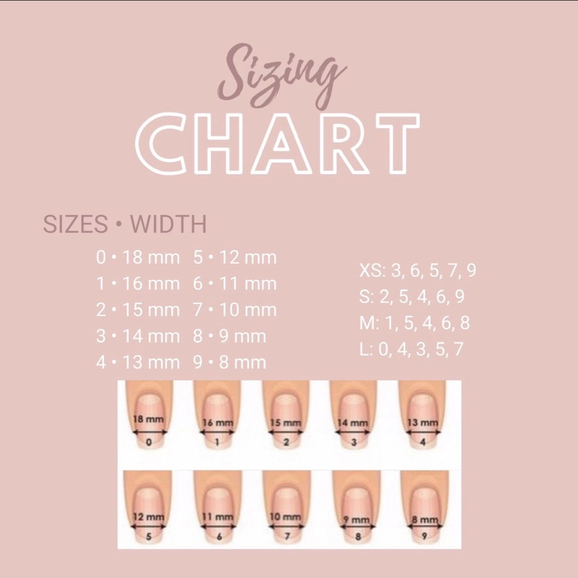 Sample of Press On Nail Sizing Chart Template Sample of Press On Nail Sizing Chart Template
