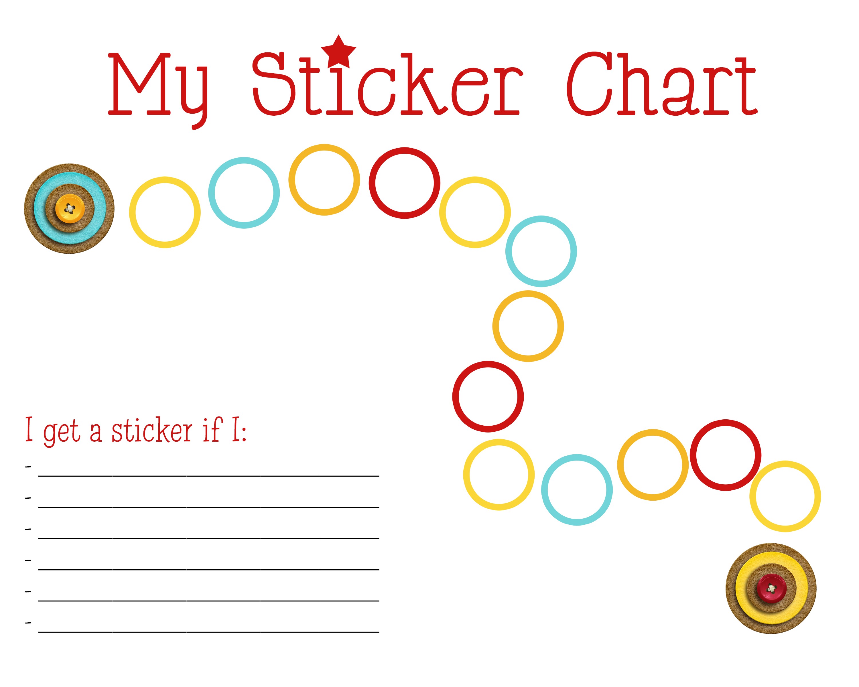 Sample of Printable Sticker Chart Template Sample of Printable Sticker Chart Template