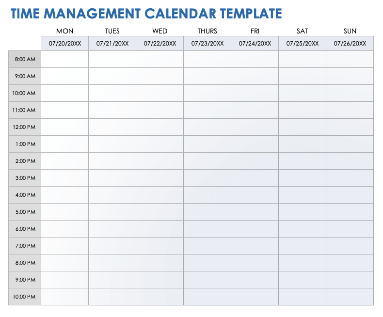 Sample of Printable Time Management Worksheet Template Sample of Printable Time Management Worksheet Template