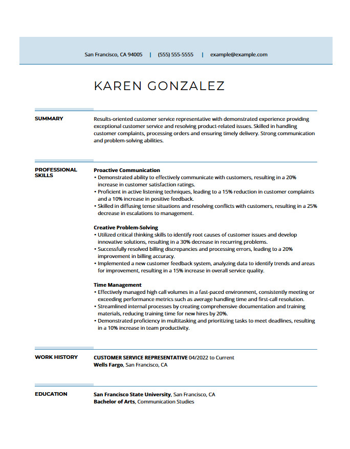 Sample of Skill Based Resume Template Sample of Skill Based Resume Template