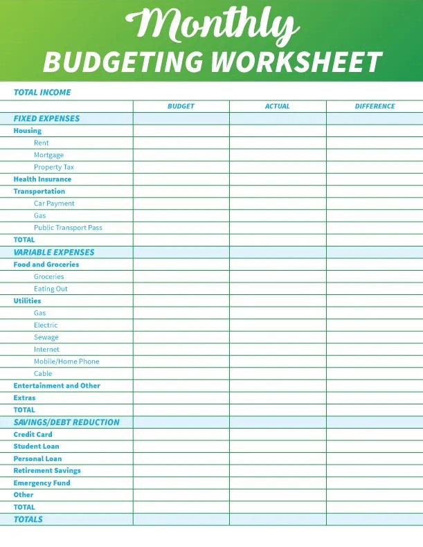 Sample of Spending And Savings Worksheet Template Sample of Spending And Savings Worksheet Template
