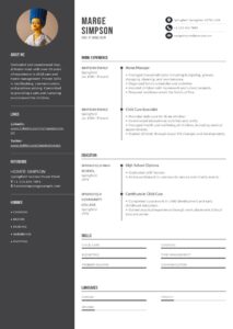 Sample of Stay At Home Mom Resume Template