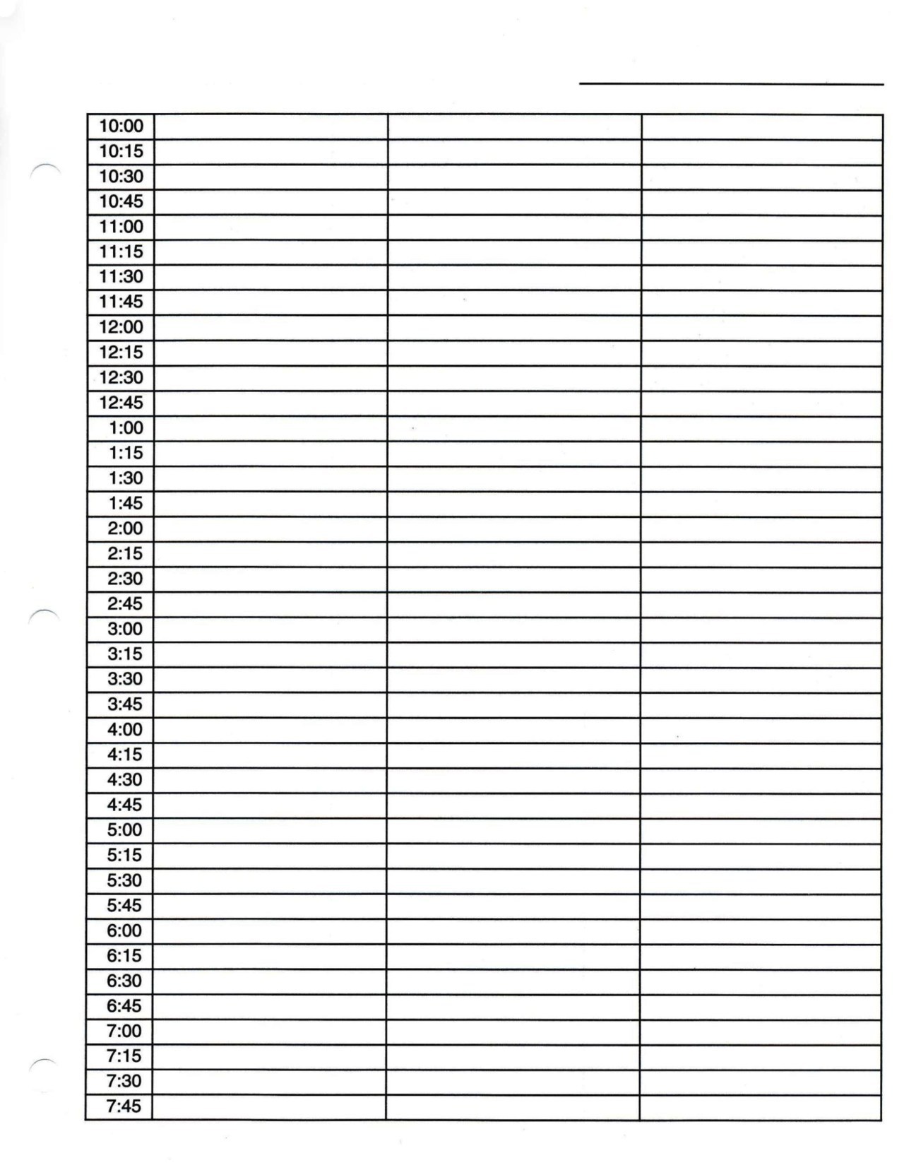 Daily Appointment Book Template Daily Appointment Book Template
