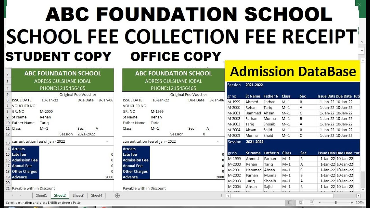 School Fee Book Format Template Sample School Fee Book Format Template Sample