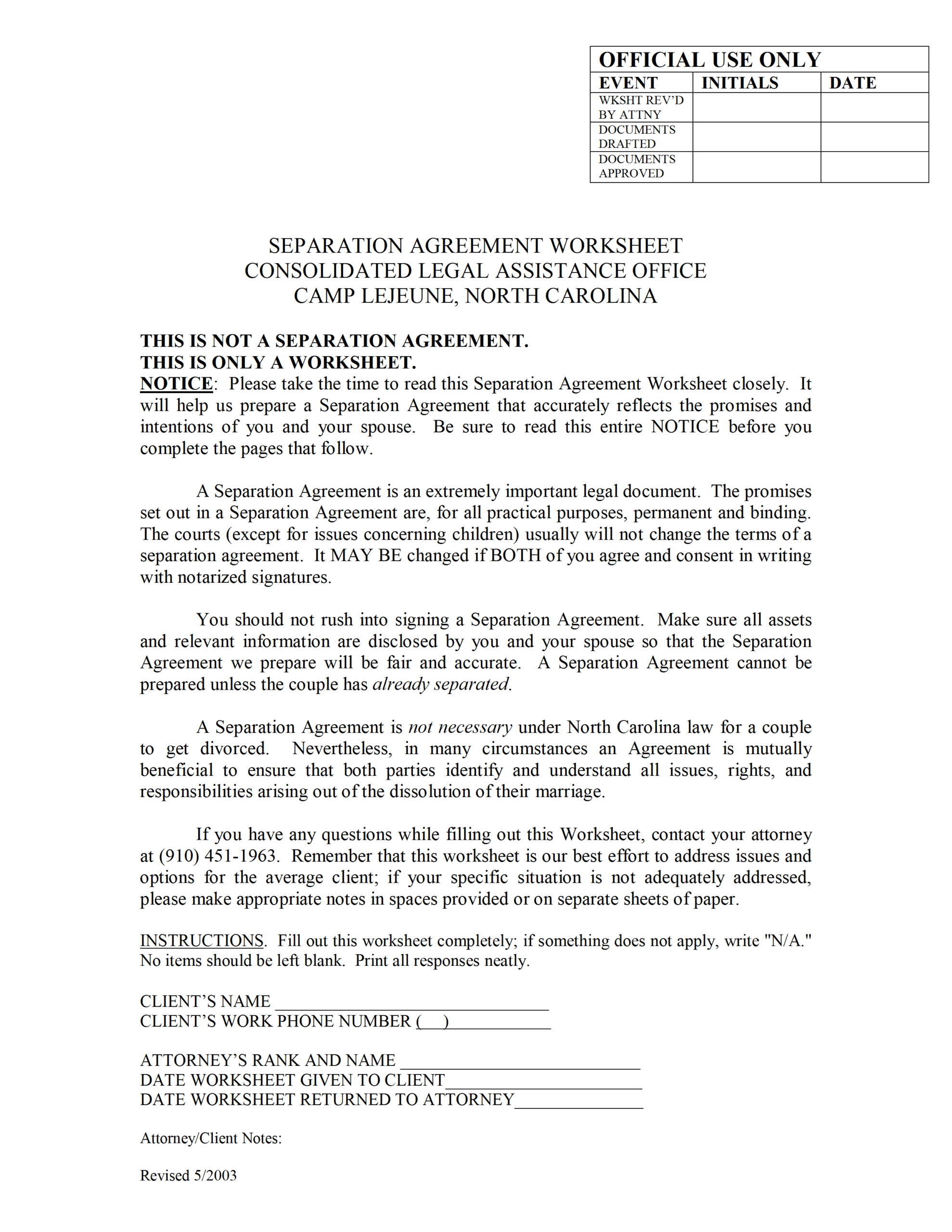 Separation Agreement Template Sample Separation Agreement Template Sample