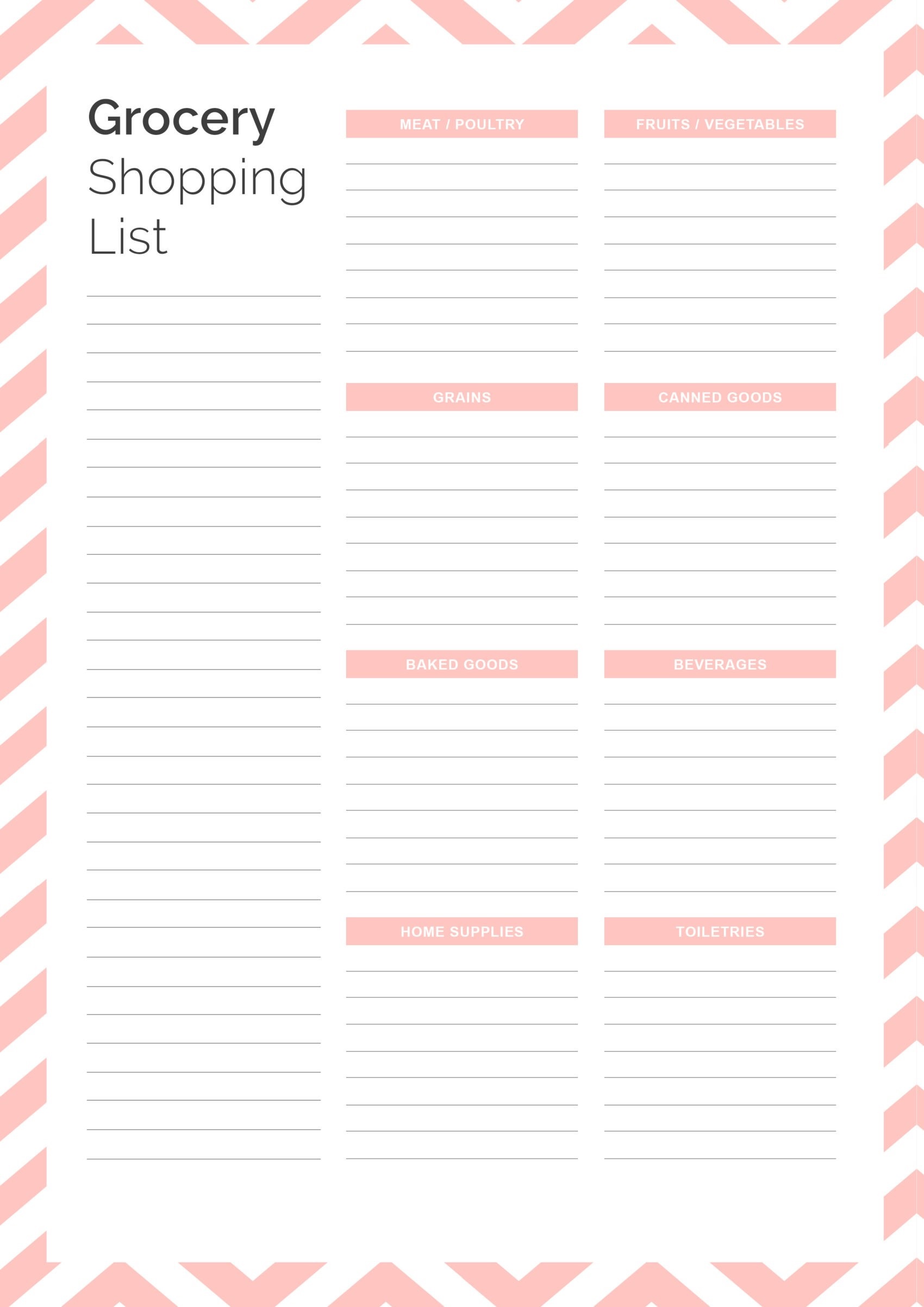 Shopping List Template Example Shopping List Template Example