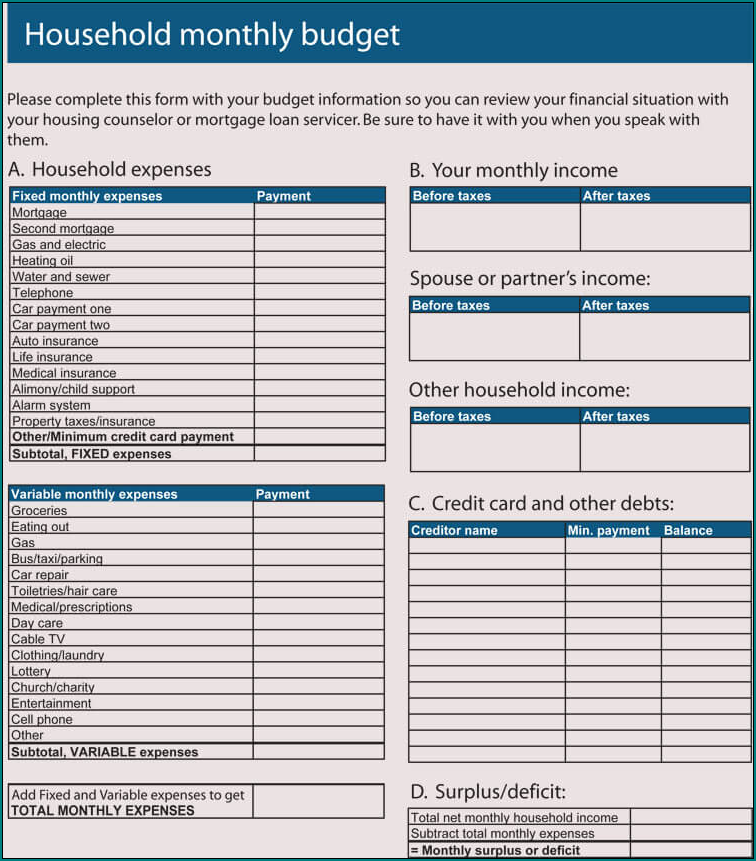 Simple Budget Template Sample