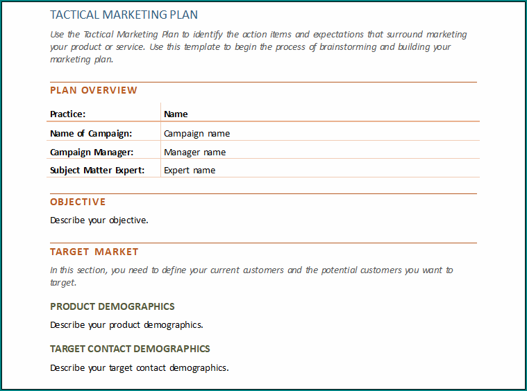 Simple Business Plan Template Word