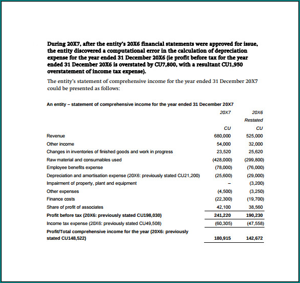 Simple Income Statement Template Example