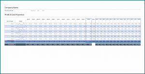 Simple Profit And Loss Statement Template