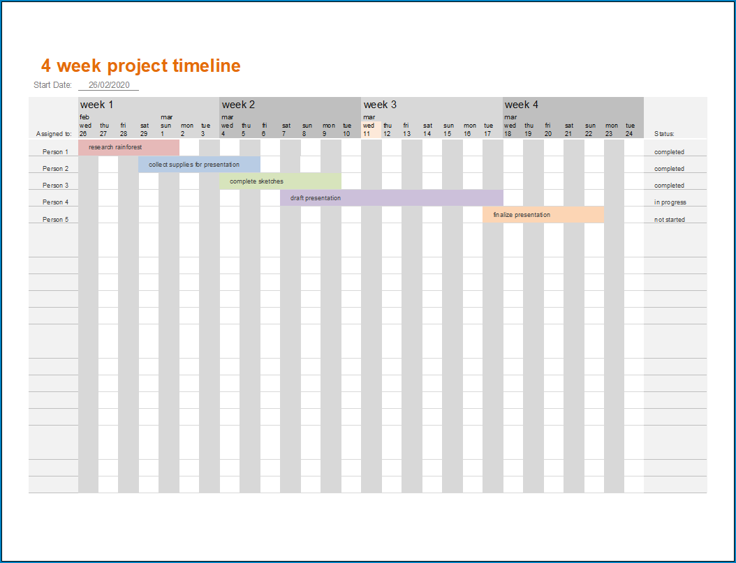 Simple Project Timeline Template Simple Project Timeline Template