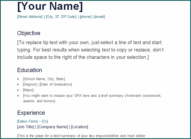Simple Resume Template