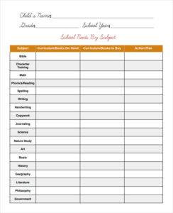 Simple Supply Inventory Template
