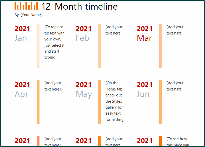 Simple Timeline Template