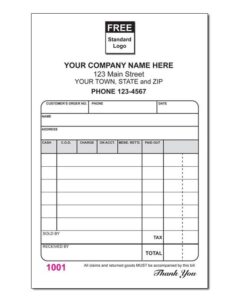 Small Business Sales Receipt Template