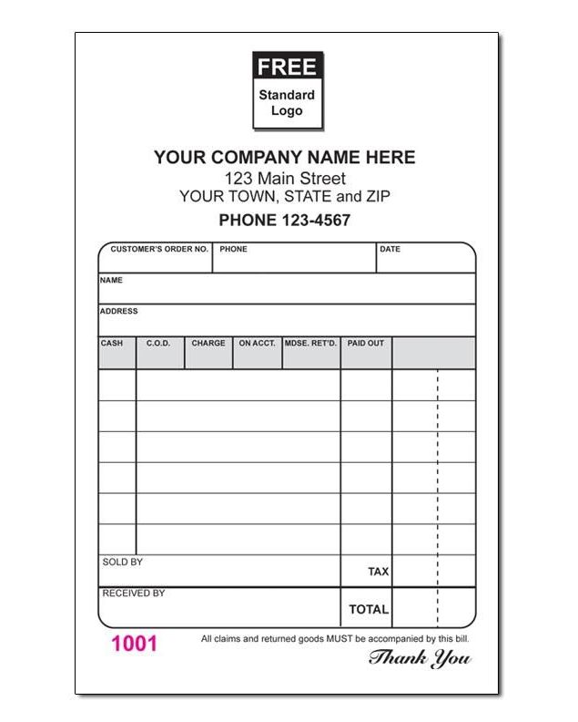 Small Business Sales Receipt Template